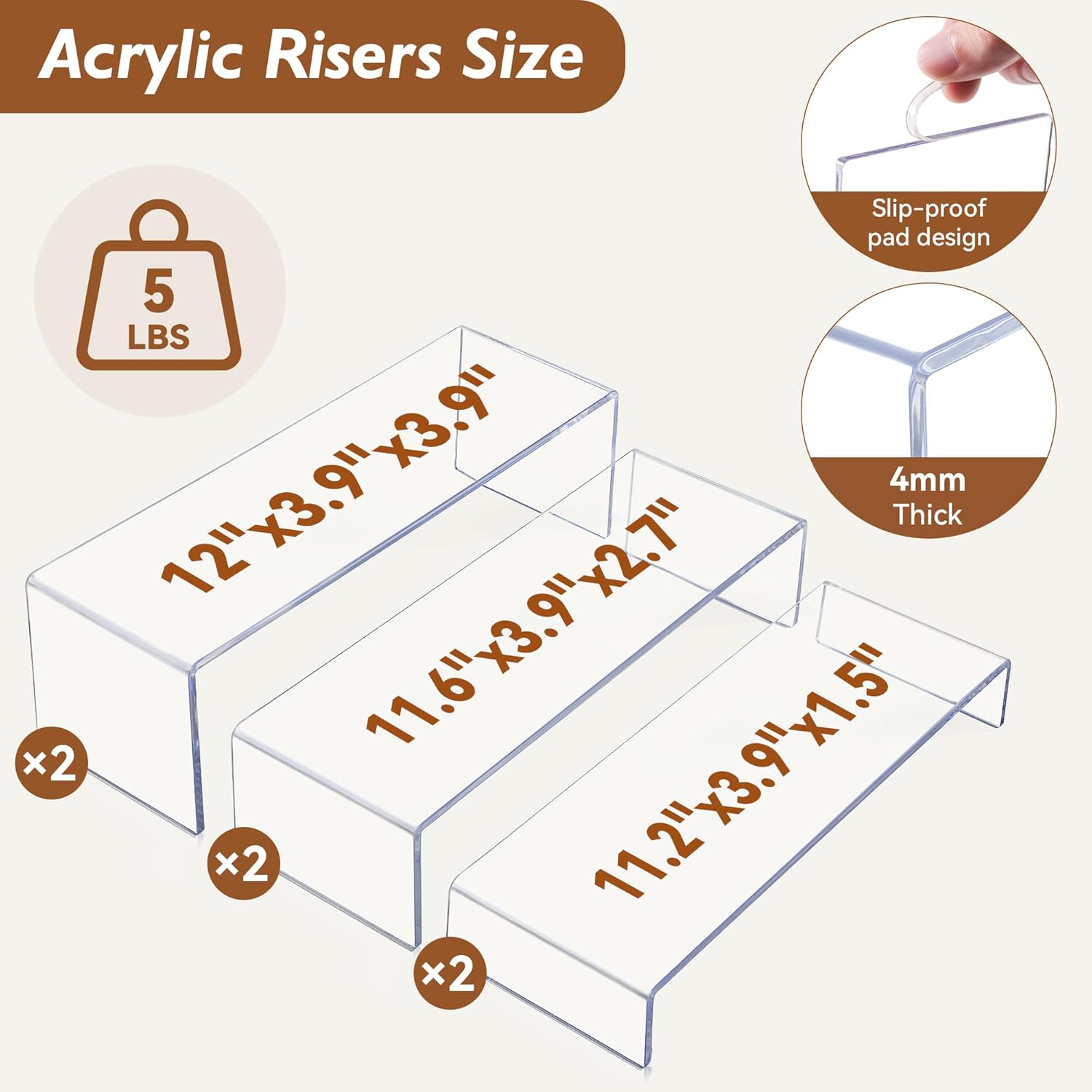 Acrylic Display Risers, 2 Set  - đánh giá và giá Display Risers Set