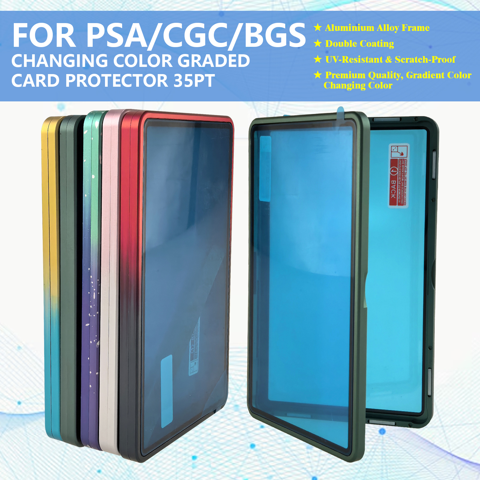 Gradient Color Aluminum Alloy  - đánh giá và giá Graded Card Display