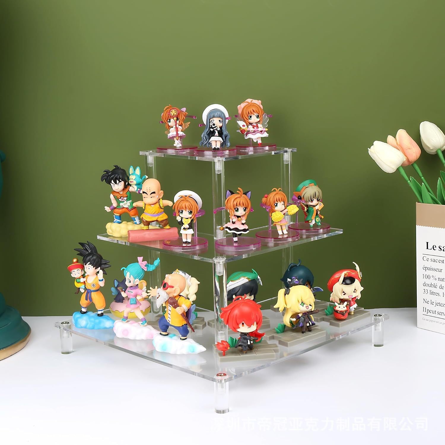 3 Tier Acrylic Display Riser,  - đánh giá và giá Pop Display Shelf