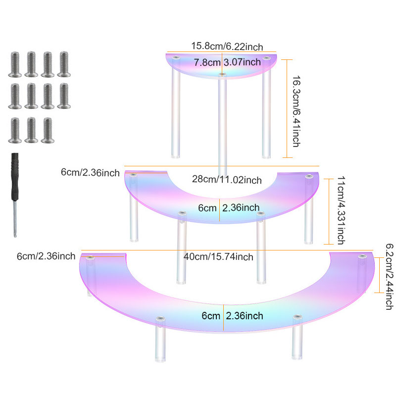 1 set 3 Tier Acrylic Display R - đánh giá và giá Display Risers Set