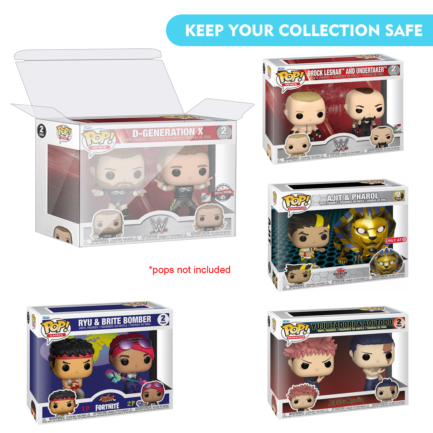 HIGOPLAY 2 in 1 Pack Protectiv - đánh giá và giá Funko Pop Protector
