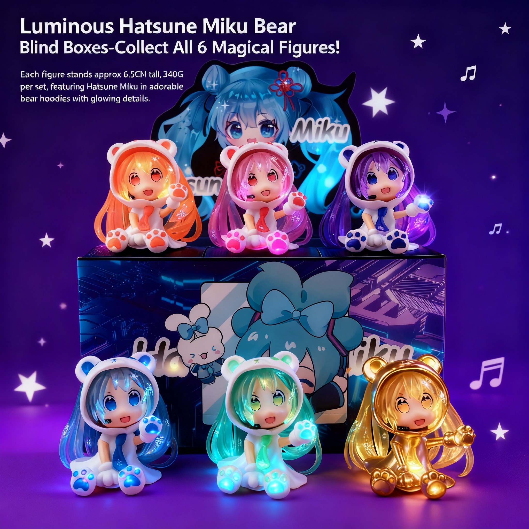 Glow in the Dark Hatsune Miku  - đánh giá và giá Capsule Toy Gashapon