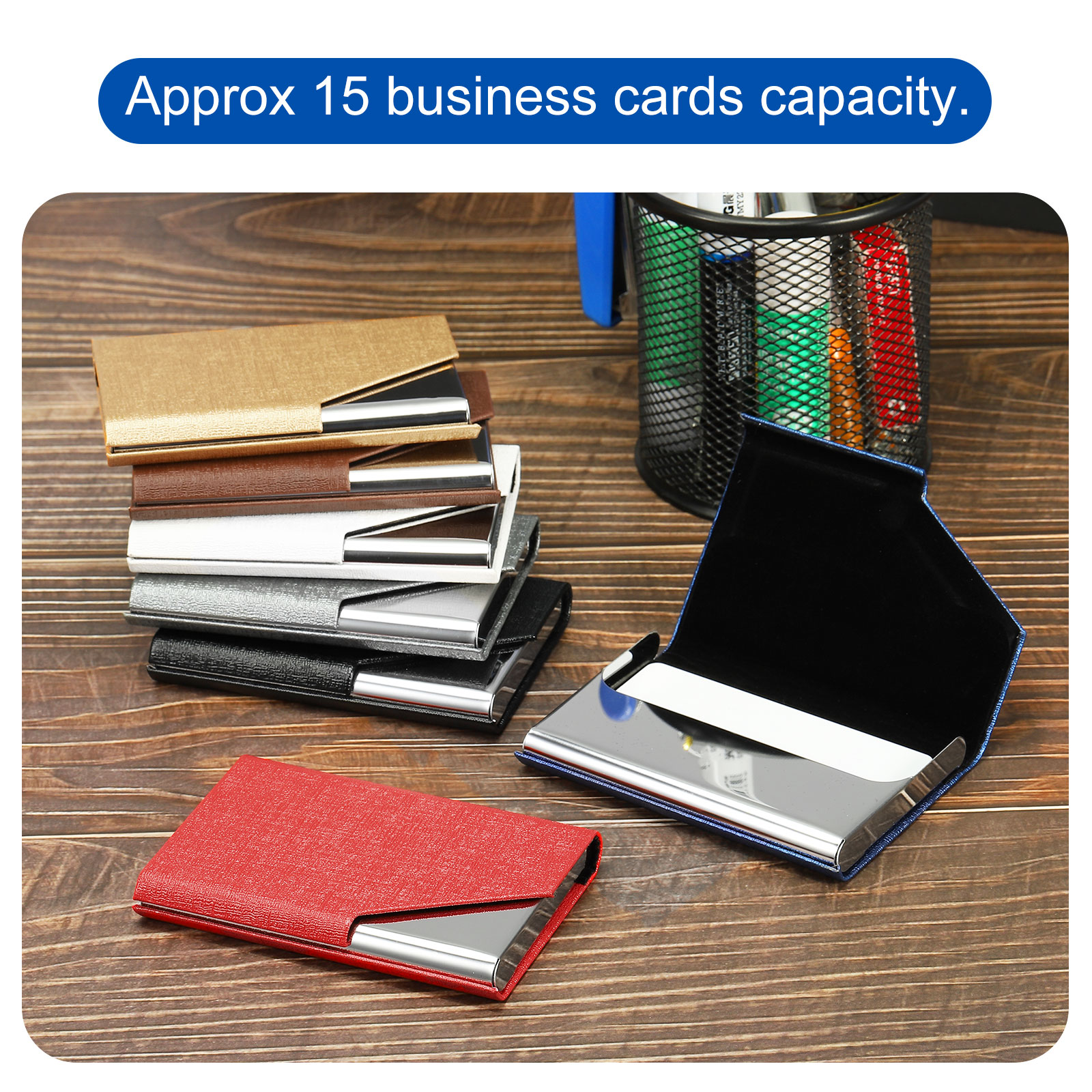 1/2Pcs Business Card Holder PU - đánh giá và giá Card Top Loader