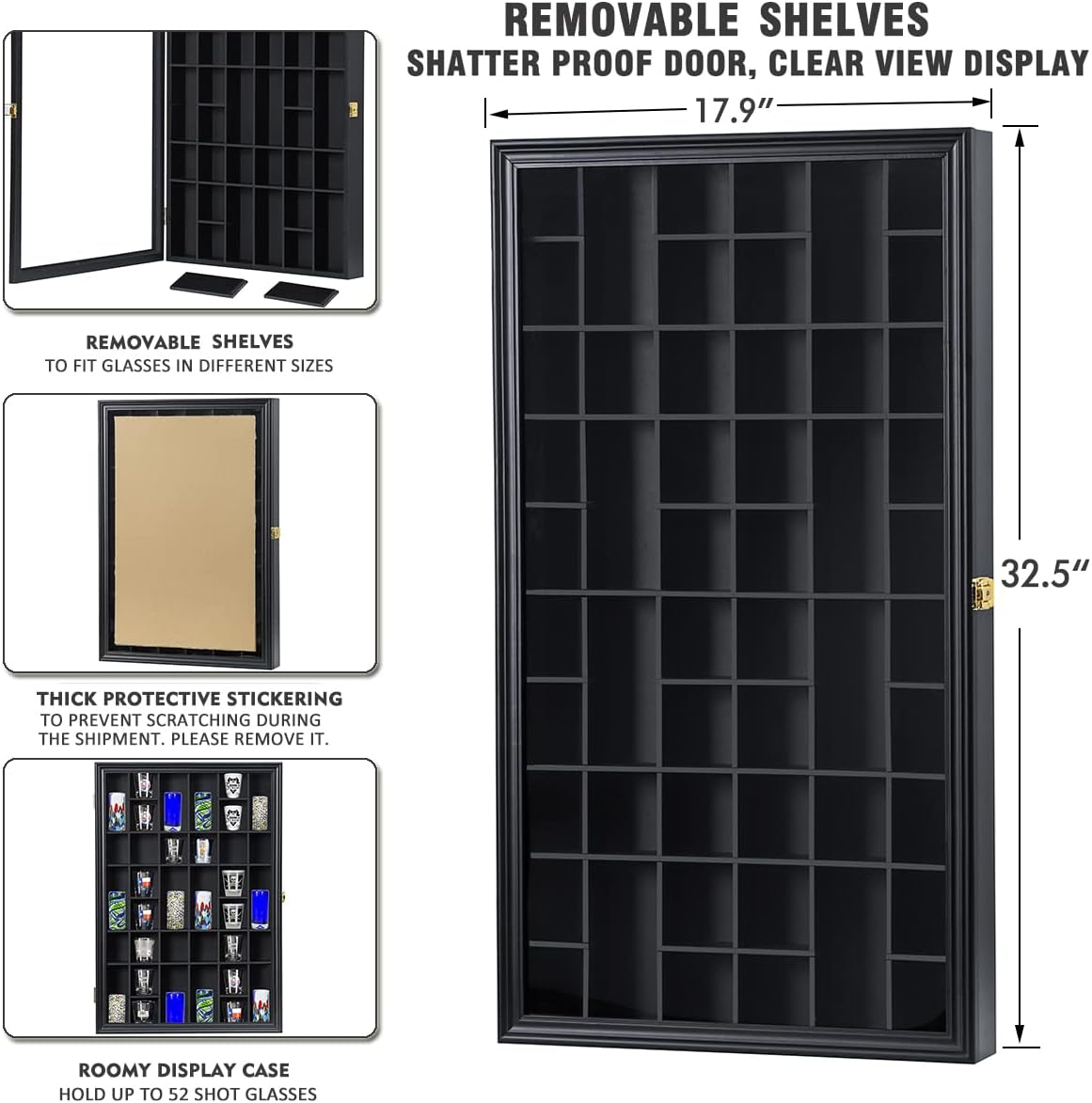 Large Shot Glass Display Case, - đánh giá và giá Display Case Acrylic