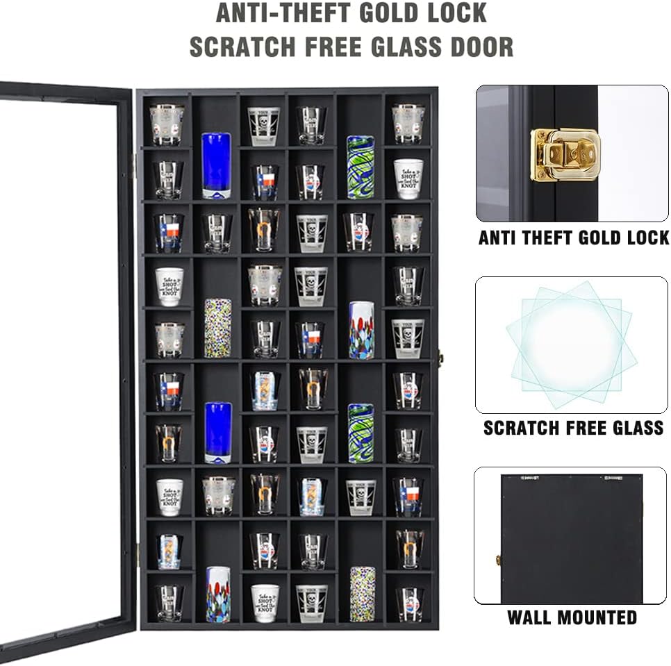 Large Shot Glass Display Case, - đánh giá và giá Display Case Acrylic