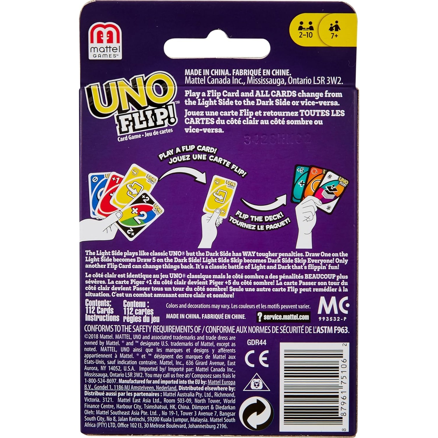 100% Original Mattel UNO Flip  - đánh giá và giá Graded Card Display