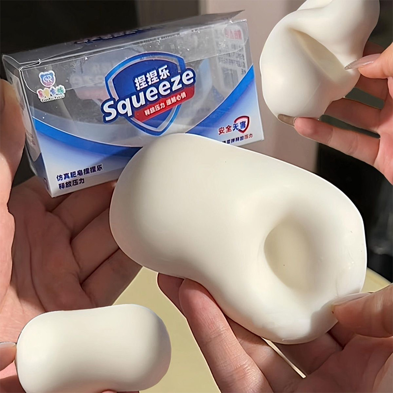 Soft Fake White Soap Squishy S - đánh giá và giá Fidget Cube Original
