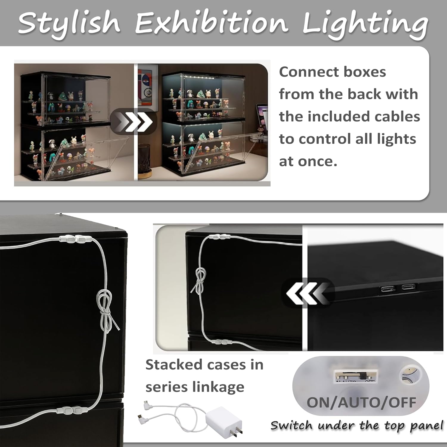 3-Tier Stackable LED Display C - đánh giá và giá Display Case Acrylic